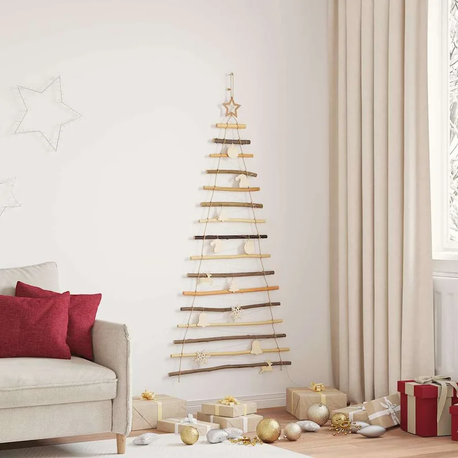 Sapin de Noël avec 80 LED Naturel 150 cm frêne massif - 3