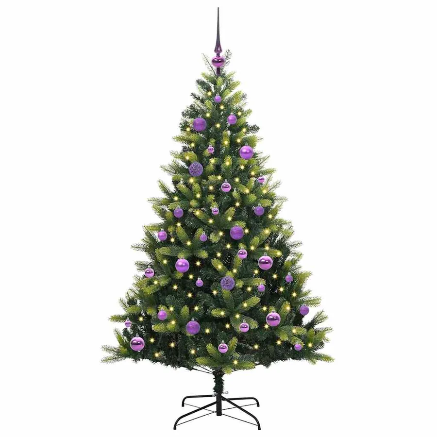 Arbre de Noël artificiel à charnières 150 LED Vert 150 cm - 3