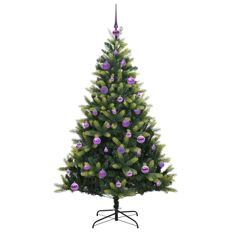 Arbre de Noël artificiel à charnières 150 LED Vert 150 cm - 4