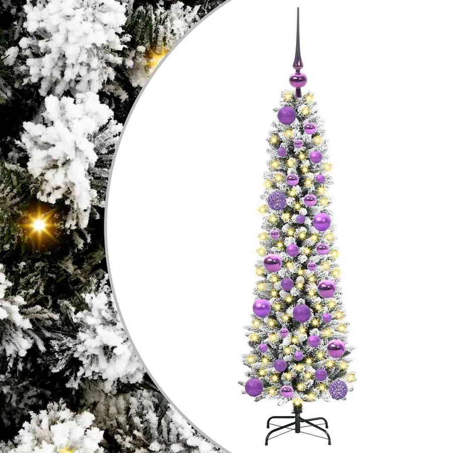 Sapin de Noël artificiel Blanc 120 cm PVC, métal et plastique - 2