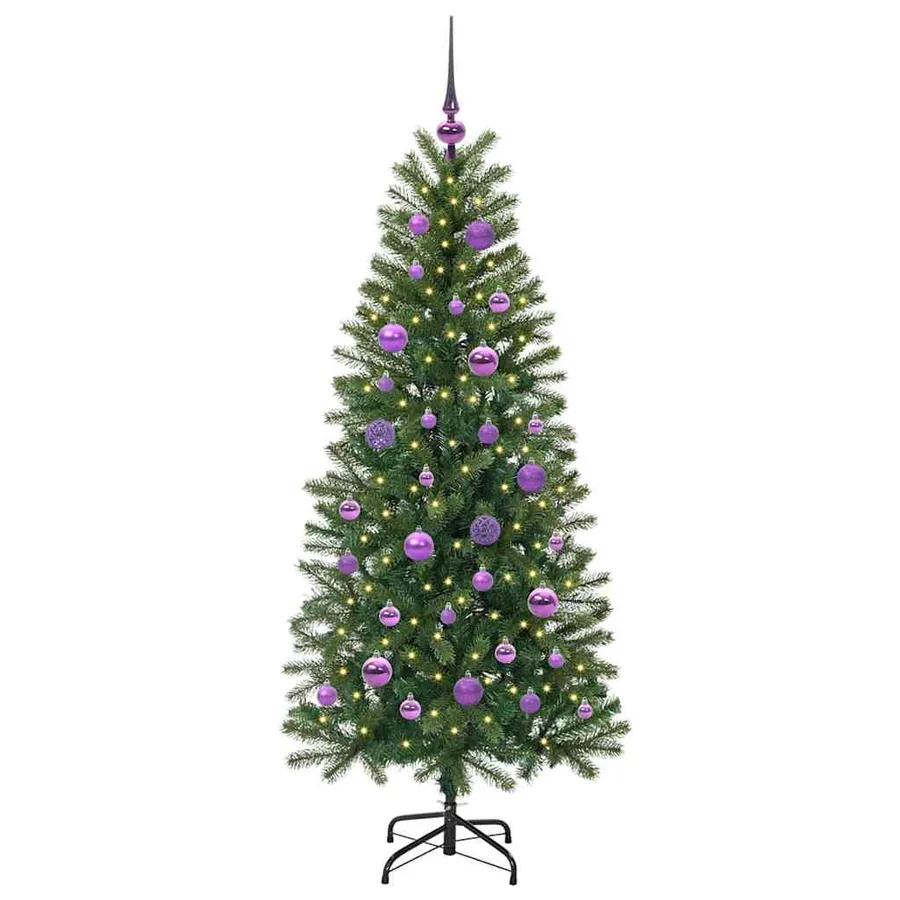 Sapin de Noël artificiel avec 150 LED Vert 150 cm PE et PVC - 3