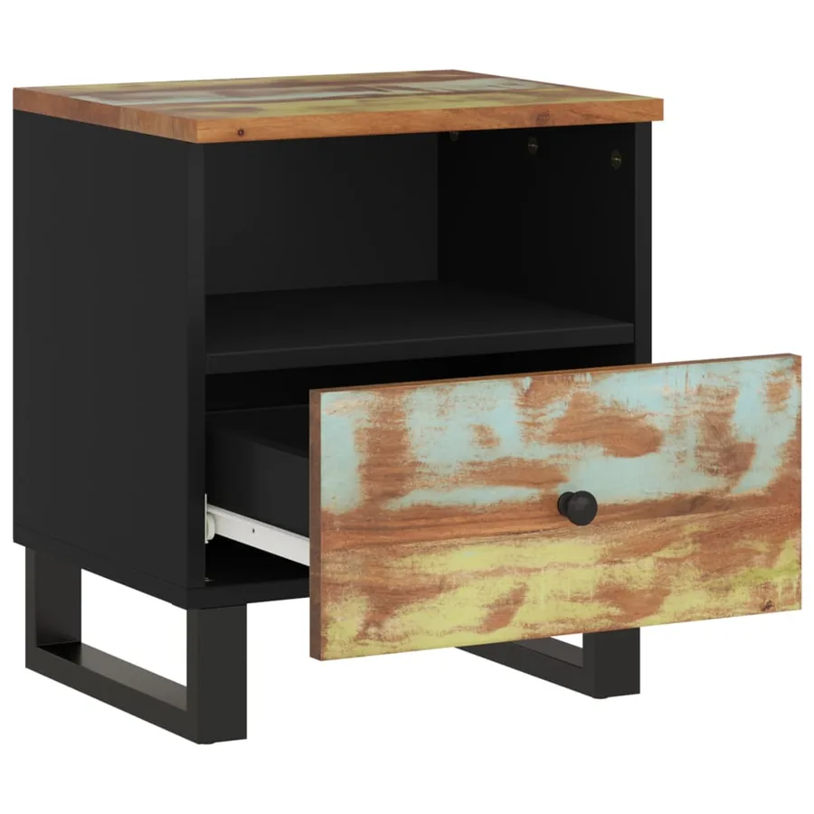 Tables de chevet 2 pcs Bois de récupération et d'ingénierie - 5
