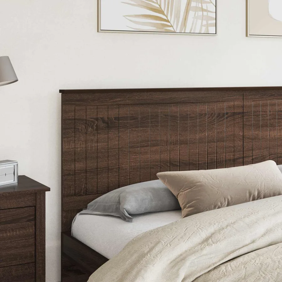 Tête de lit Chêne brun 200 cm Bois d'ingénierie - 3