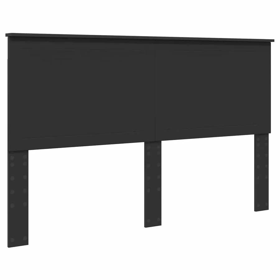 Cadre de lit Noir 160 x 200 cm Bois de pin massif - 6