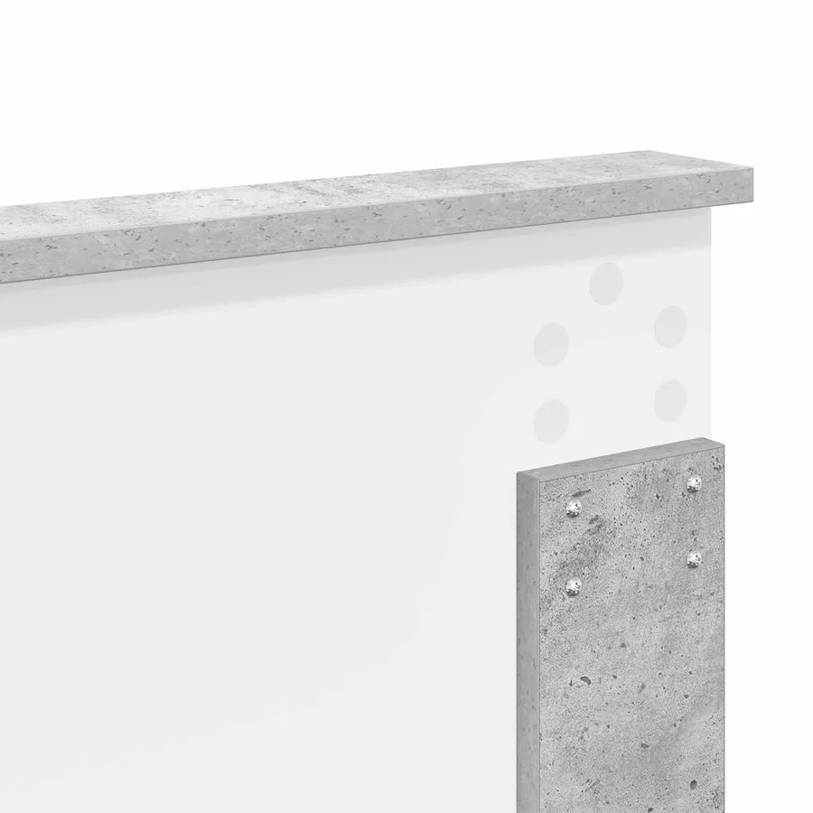 Cadre de lit Béton 160 x 200 cm Bois de pin massif - 11