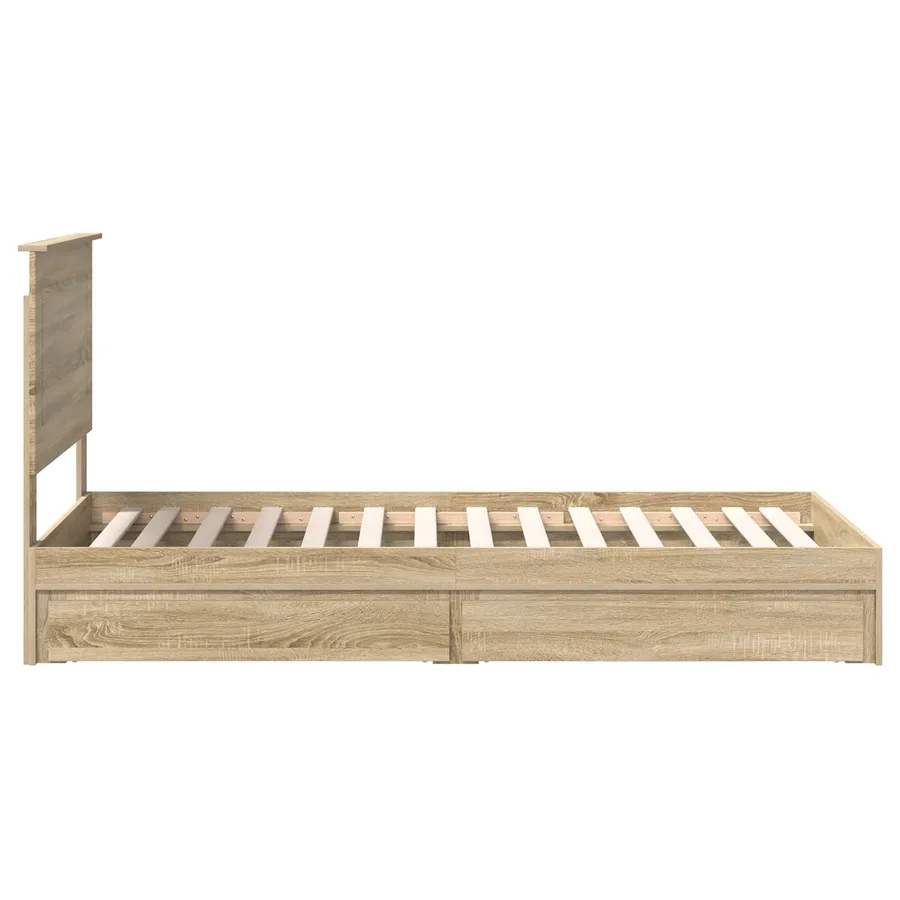 Lit de Rangement Chêne Sonoma 75 x 190 cm Bois d'ingénierie - 9