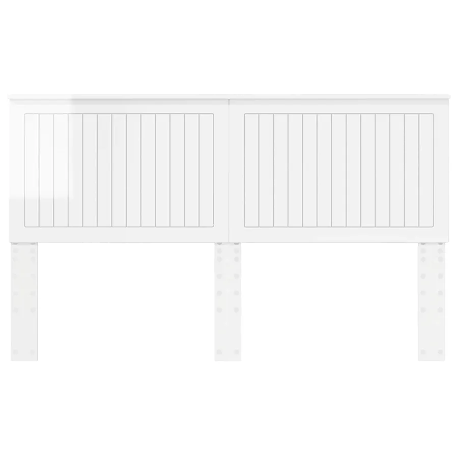 Tête de lit Blanc Brillant 160 cm Bois d'ingénierie - 4
