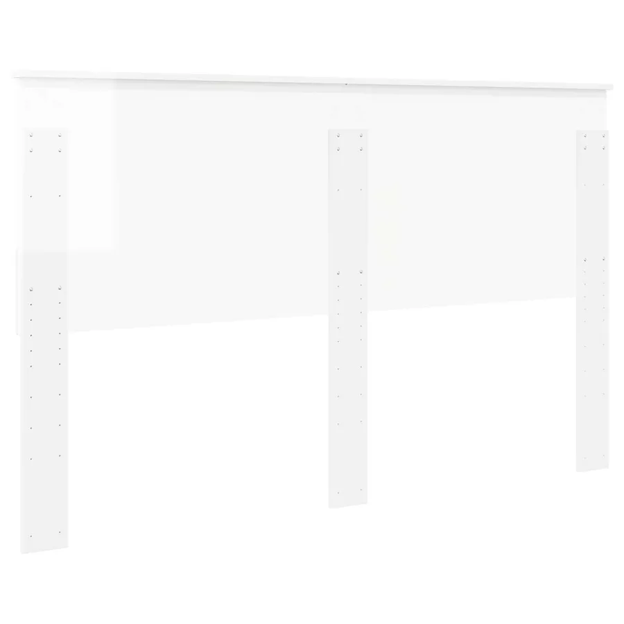 Tête de lit Blanc Brillant 160 cm Bois d'ingénierie - 6