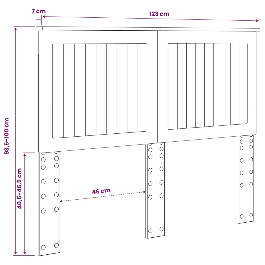 Tête de lit Chêne brun 120 cm Bois d'ingénierie - 8