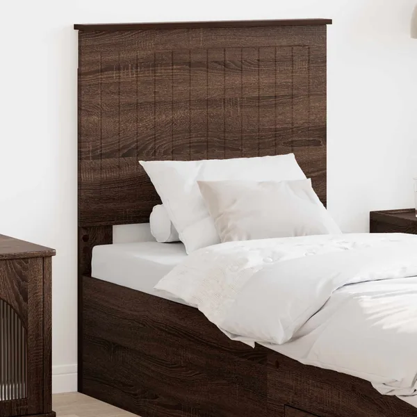 Tête de lit avec tête de lit Chêne brun 75 cm Bois d'ingénierie