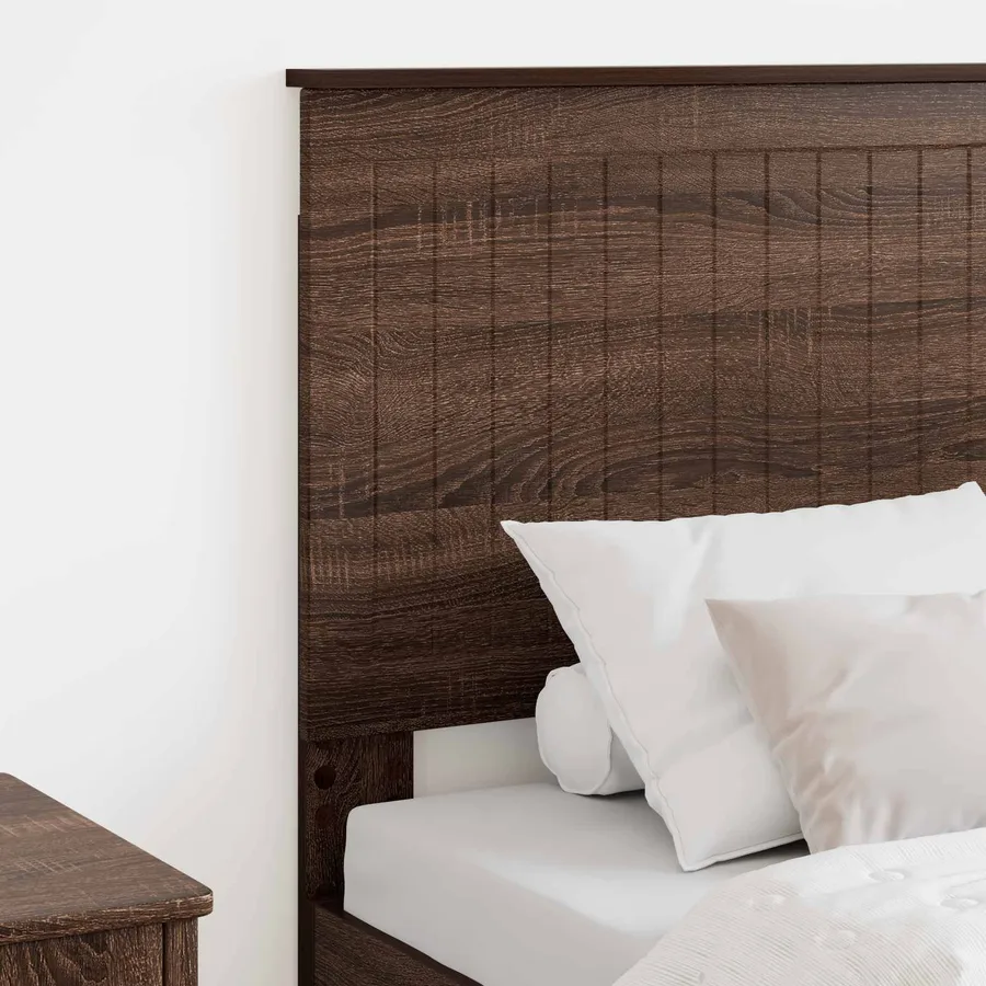 Tête de lit avec tête de lit Chêne brun 75 cm Bois d'ingénierie - 3