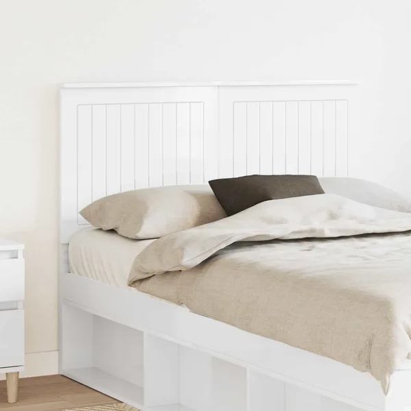 Tête de lit Blanc Brillant 135 cm Bois d'ingénierie