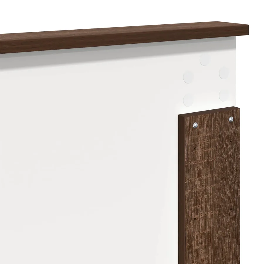 Cadre de lit Chêne brun 120 x 190 cm Bois de pin massif - 11