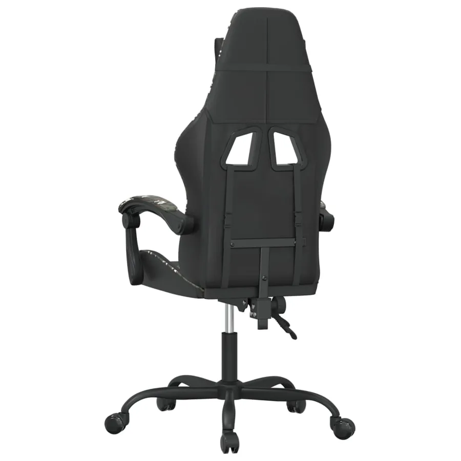 Chaise de jeu pivotante Noir et camouflage Similicuir - 5