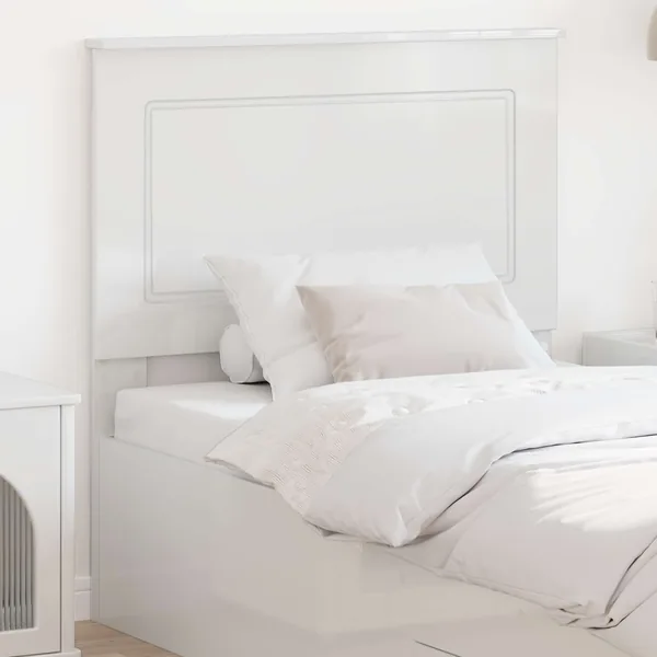 Tête de lit Blanc Brillant 100 cm Bois d’ingénierie