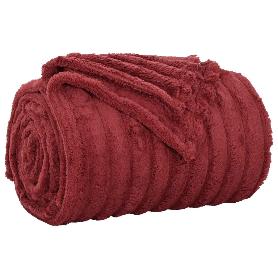 Couvertures à jeter 6 pcs Rouge Bordeaux 270 x 240 cm Toison - 4
