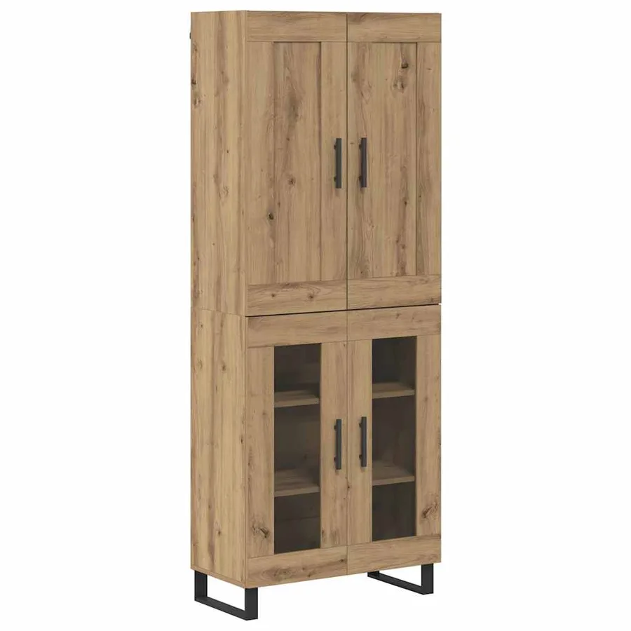 Haut Armoire 2 pcs Chêne artisanal 69,5 x 34 x 180 cm - 2