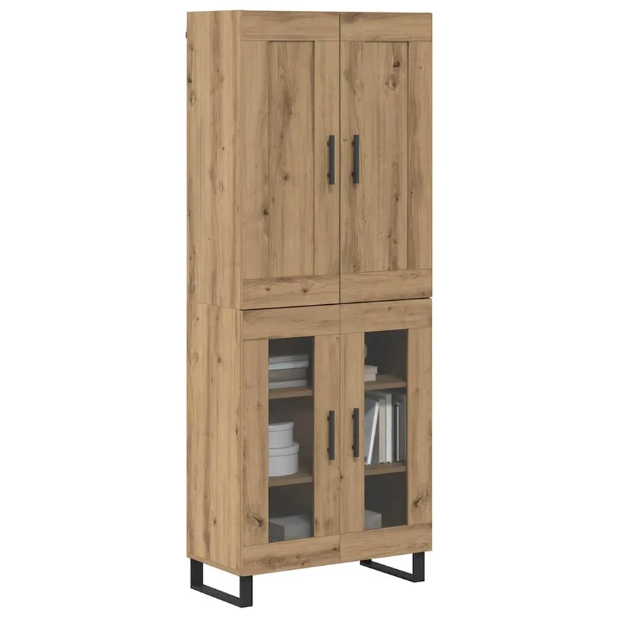 Haut Armoire 2 pcs Chêne artisanal 69,5 x 34 x 180 cm - 3