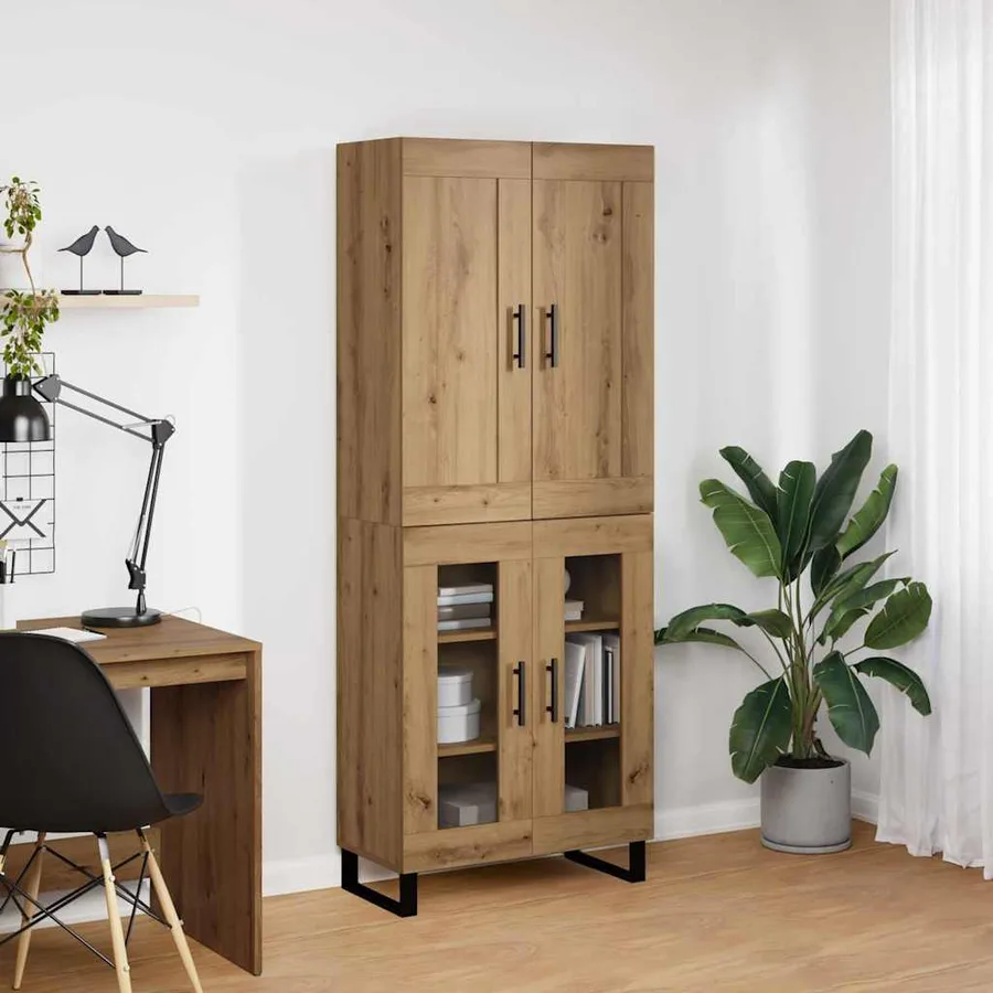Haut Armoire 2 pcs Chêne artisanal 69,5 x 34 x 180 cm - 4