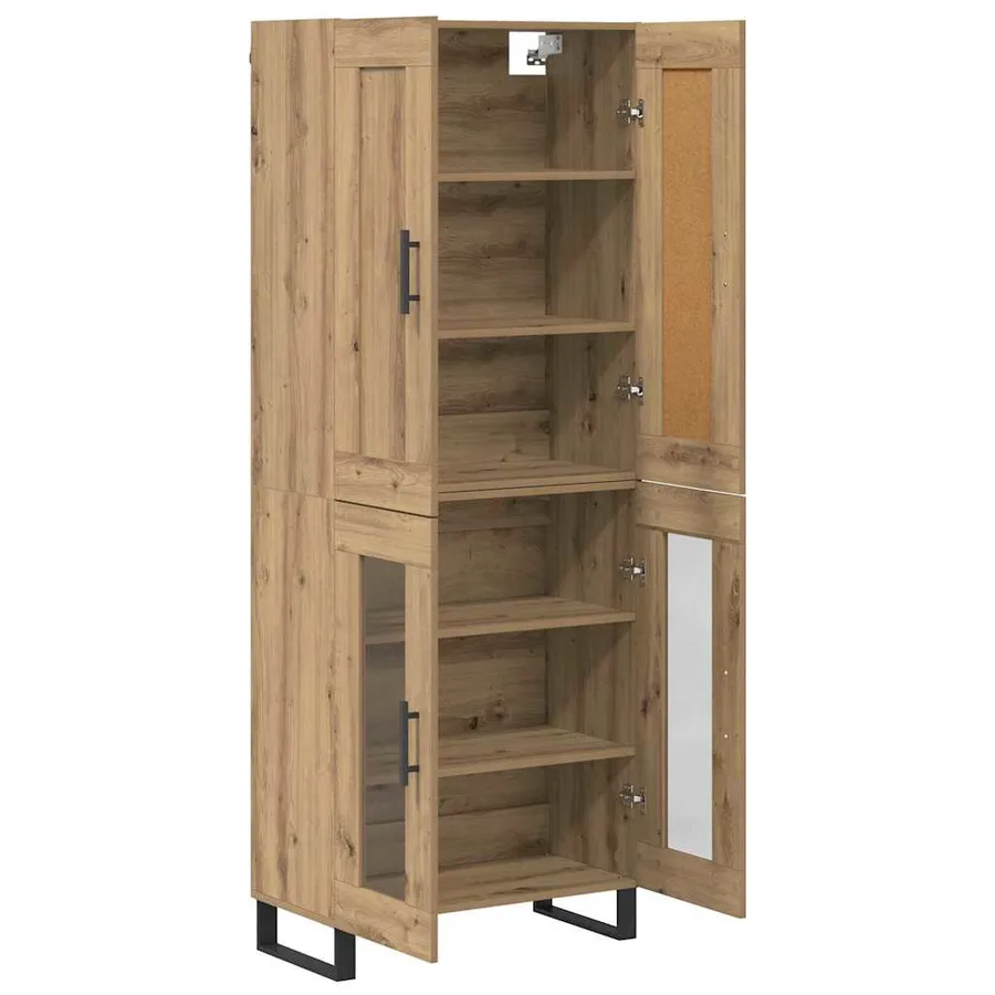 Haut Armoire 2 pcs Chêne artisanal 69,5 x 34 x 180 cm - 7