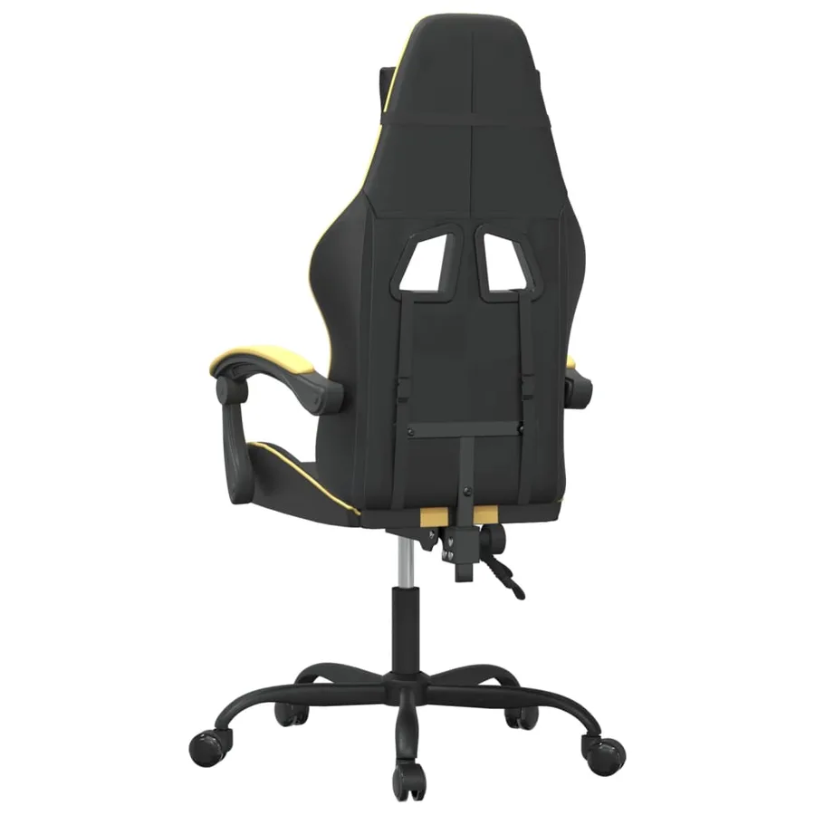 Chaise de jeu pivotante Noir et doré Similicuir - 5