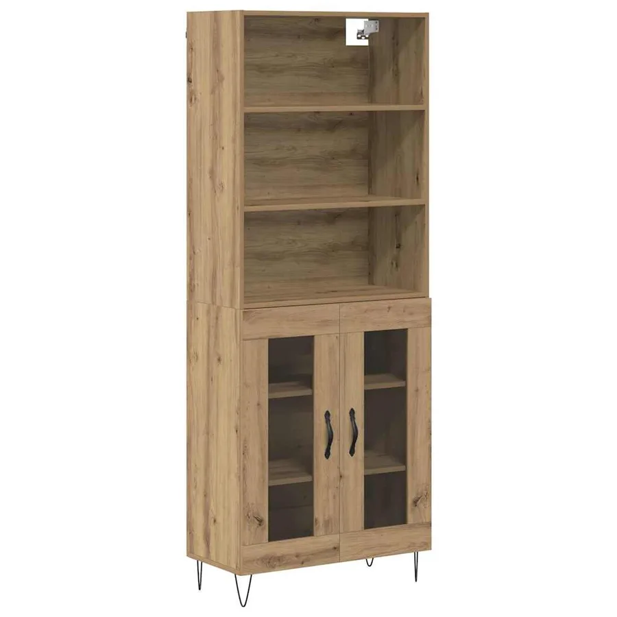 Haut Armoire 2 pcs Chêne artisanal 69,5 x 34 x 180 cm - 2