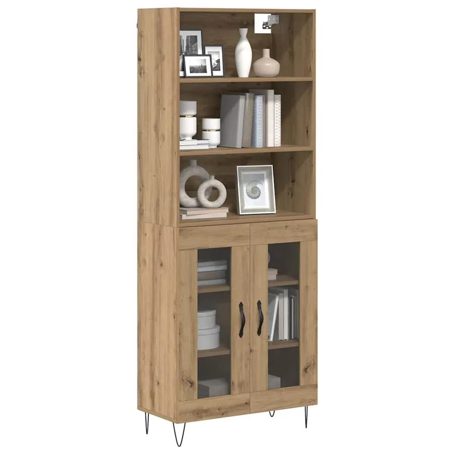 Haut Armoire 2 pcs Chêne artisanal 69,5 x 34 x 180 cm - 3