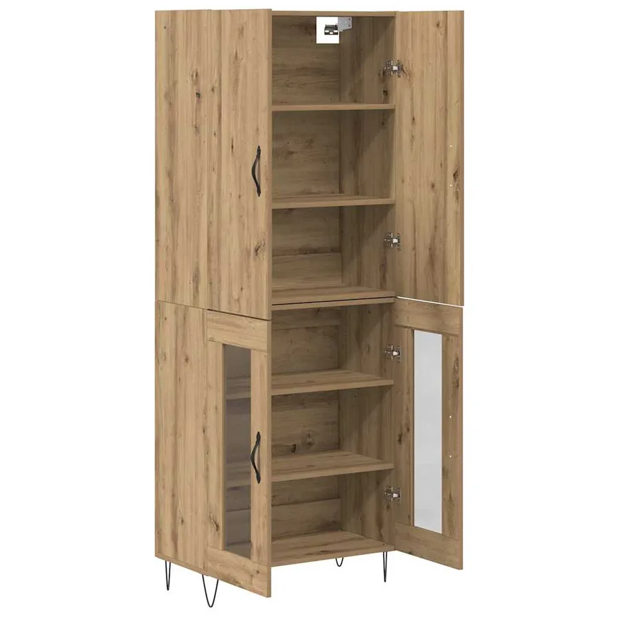 Haut Armoire 2 pcs Chêne artisanal 69,5 x 34 x 180 cm - 7