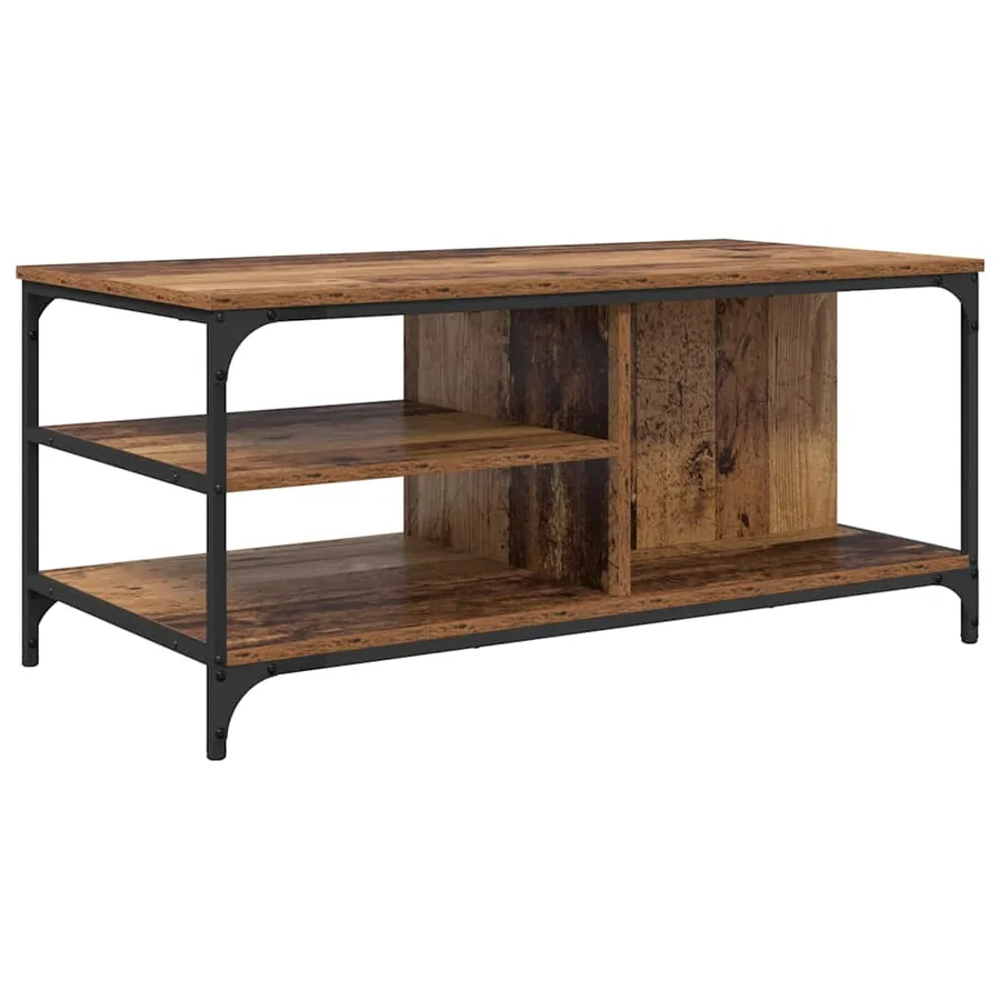 Table basse Bois Ancien 100 x 50 x 45 cm Bois d'ingénierie - 2