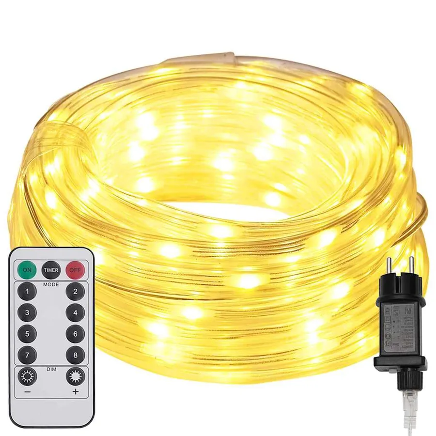 Lumière en corde avec 240 LED Blanc chaud 10 m PVC - 2