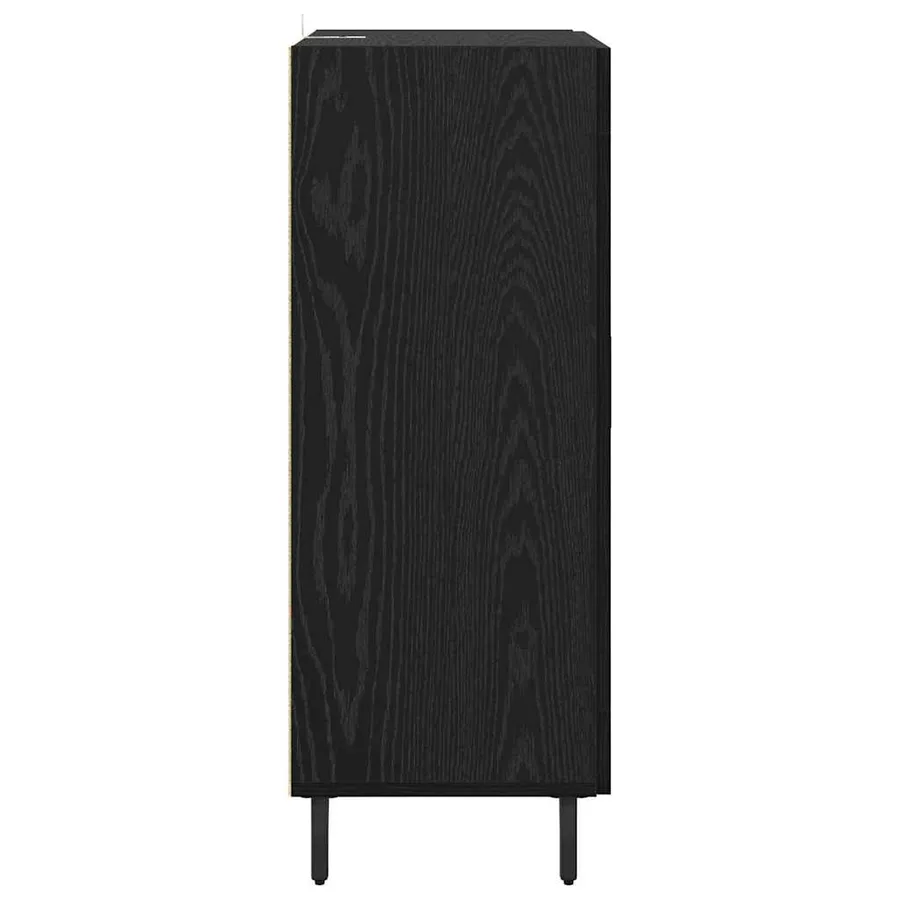 Buffet Chêne noir 69,5 x 34 x 90 cm Bois d'ingénierie - 7
