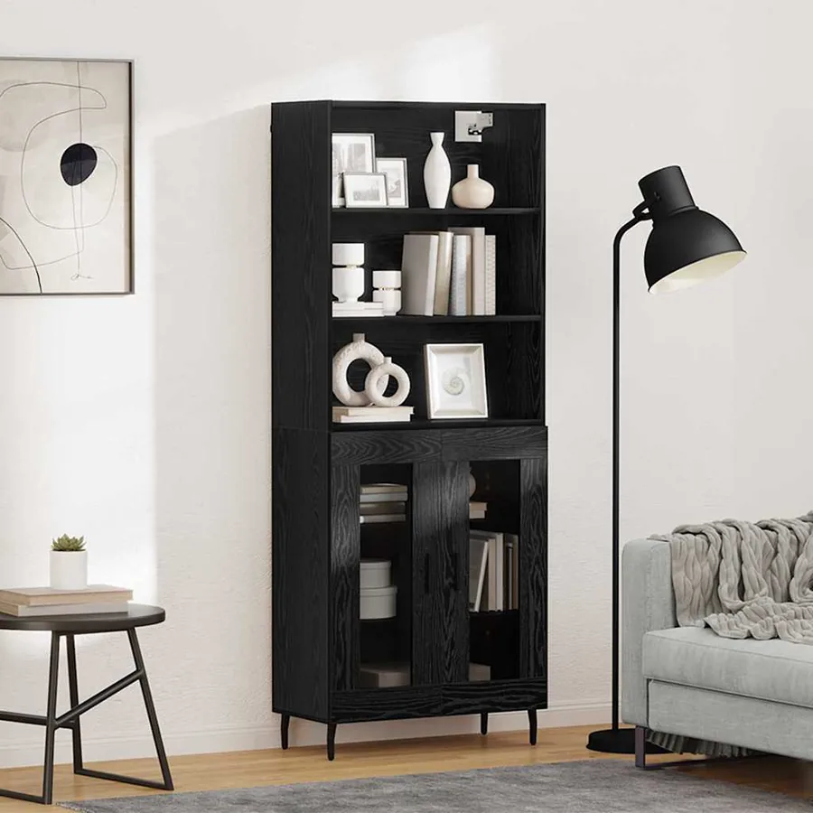Haut Armoire Chêne noir 69,5 x 34 x 180 cm