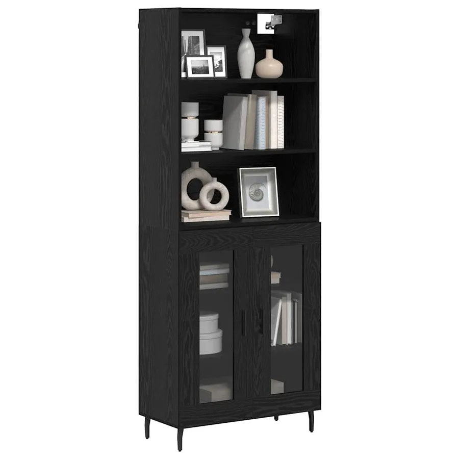 Haut Armoire Chêne noir 69,5 x 34 x 180 cm - 3