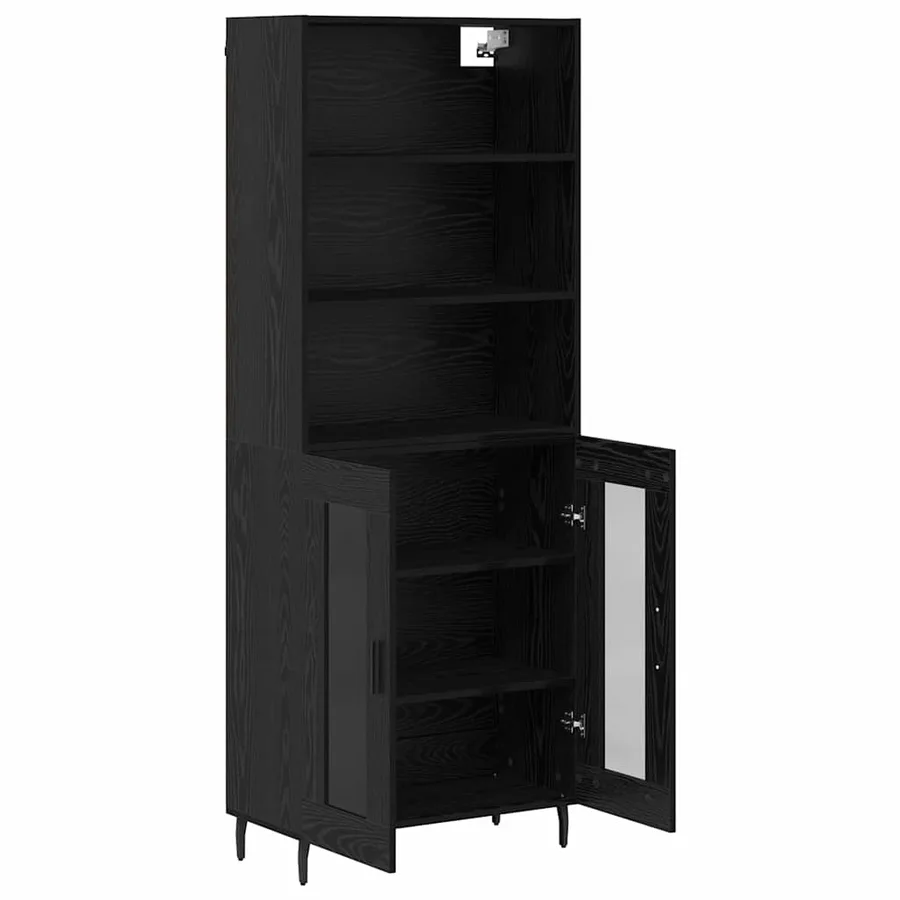 Haut Armoire Chêne noir 69,5 x 34 x 180 cm - 7