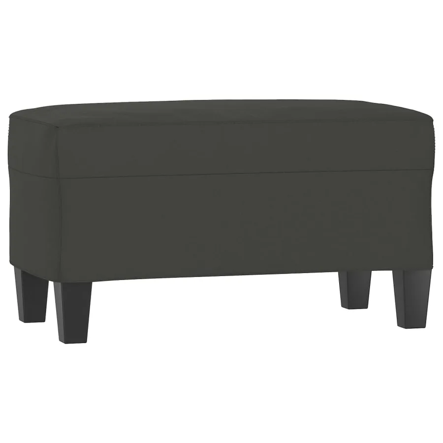 Banc Gris foncé 70x35x41 cm Tissu microfibre - 2
