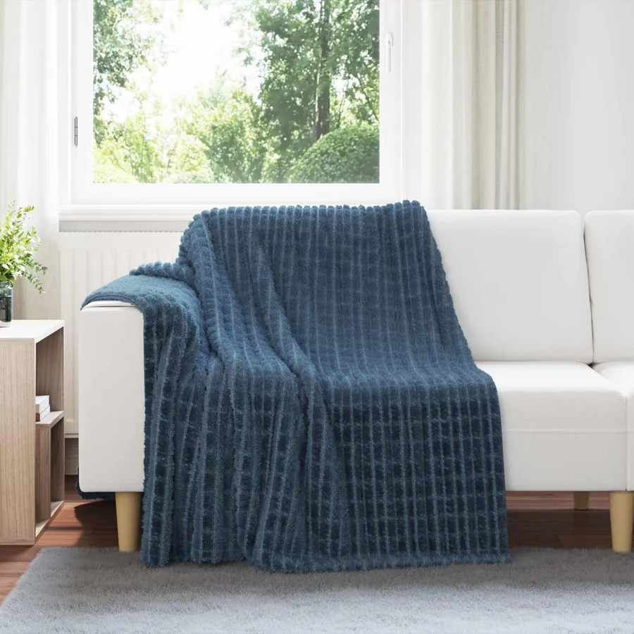 Couvertures à jeter 6 pcs Bleu marine 200 x 150 cm Toison