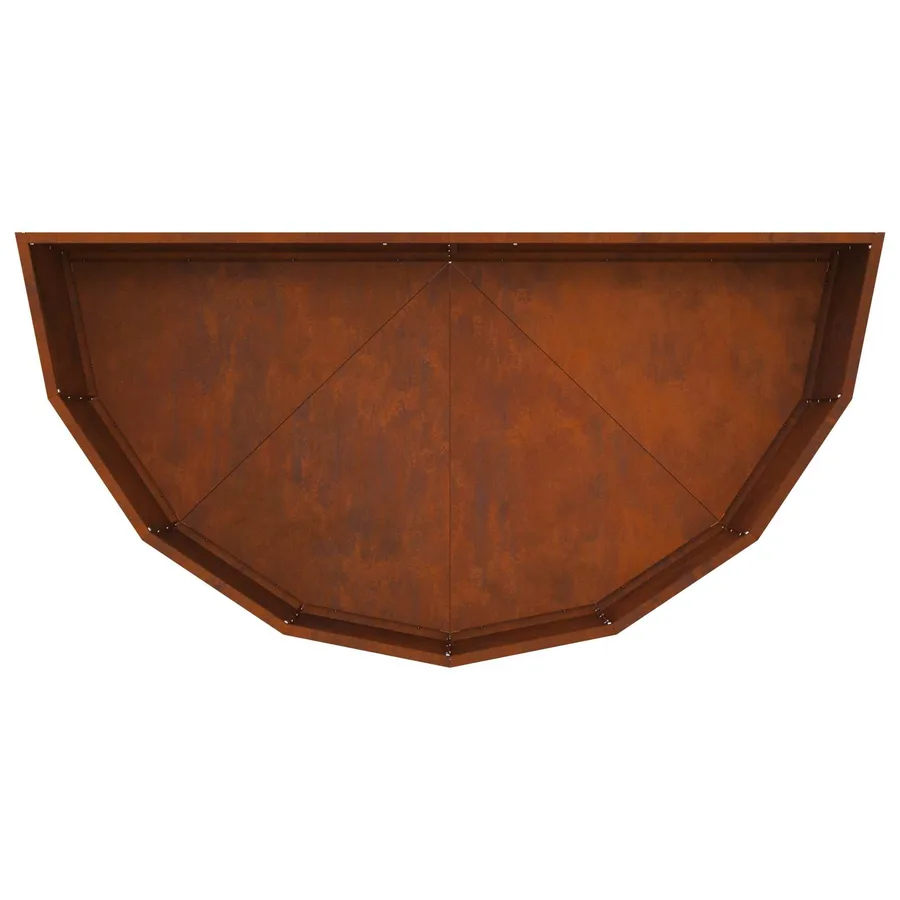 Jardinière Rouillé 120 x 60 x 35 cm Acier patiné - 9