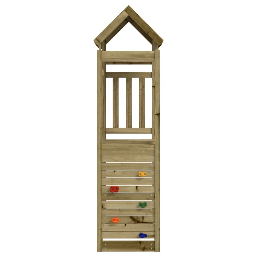 Tour de jeu Marron 53 x 110,5 x 214 cm Bois solide imprégné - 2