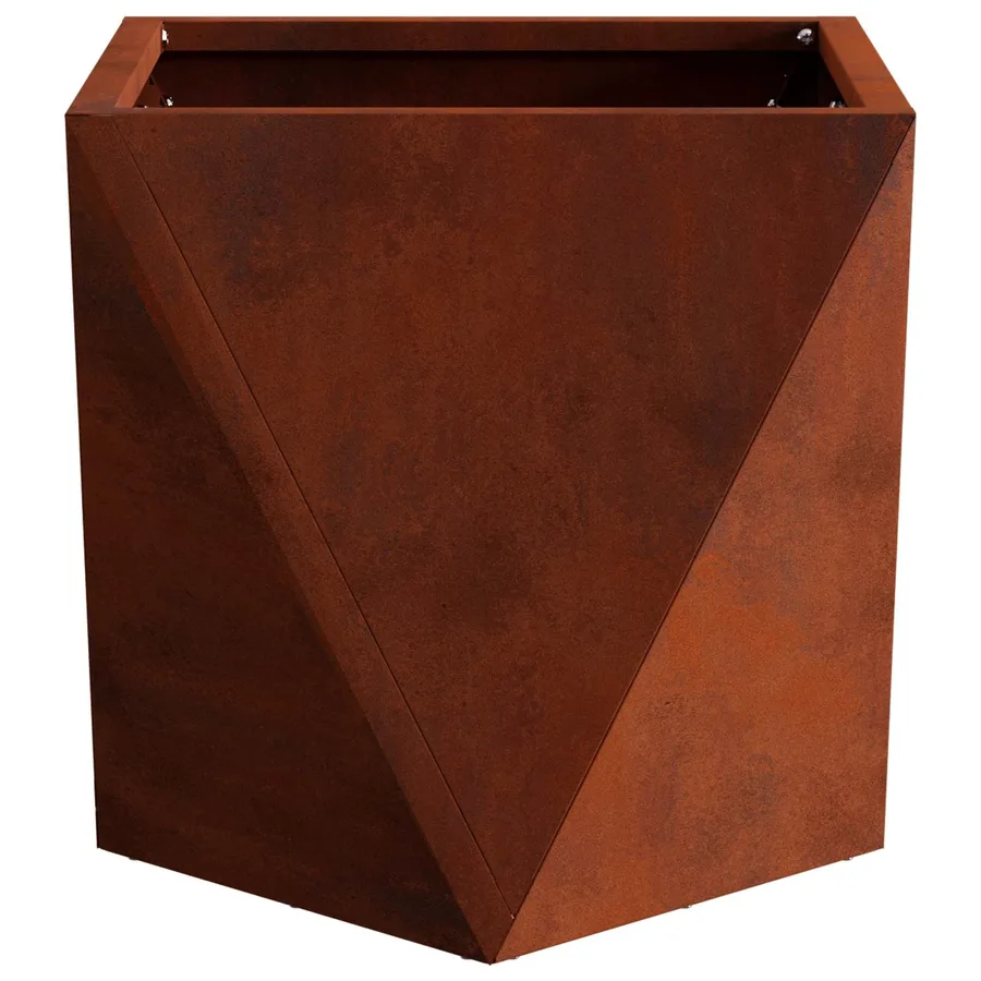 Jardinière 2 pc Rouillé 30 x 30 x 30 cm Acier patiné - 6