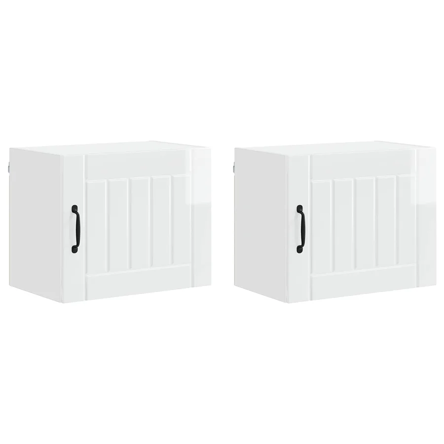 Meuble mural LUCCA 2 pcs Blanc brillant 50 x 31 x 40 cm - 2