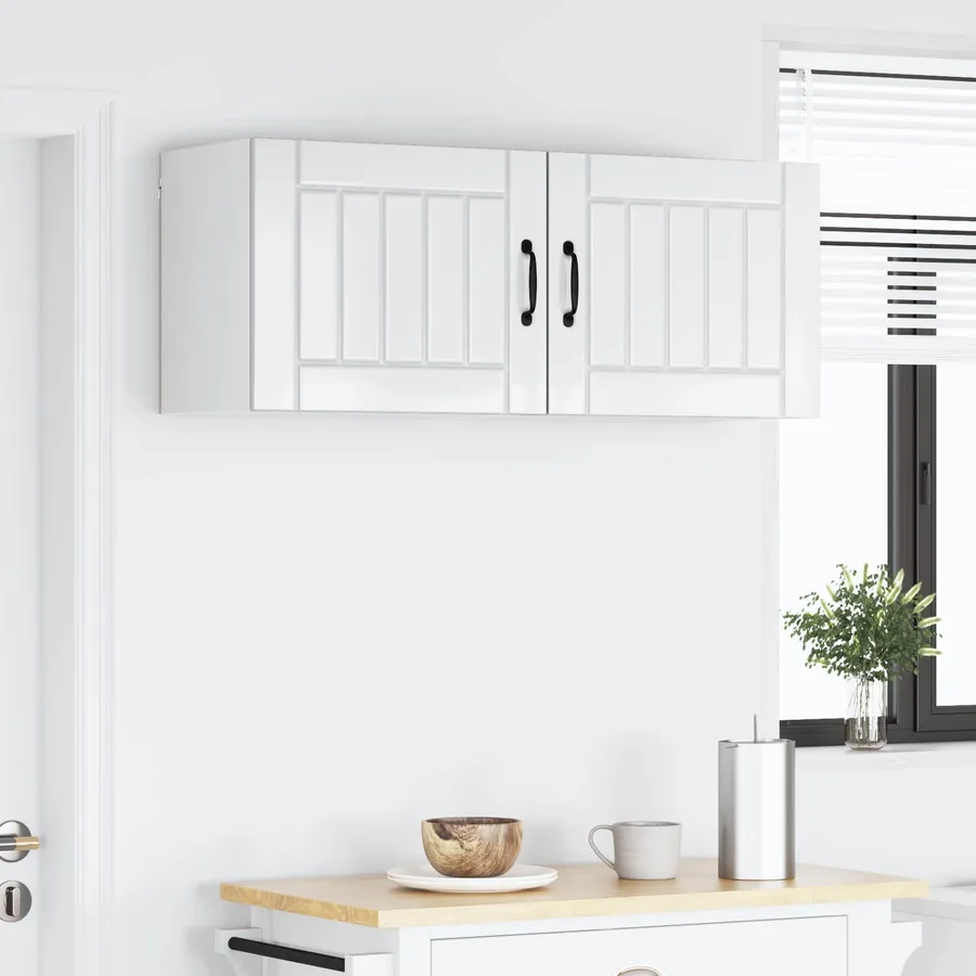 Meuble mural LUCCA 2 pcs Blanc brillant 50 x 31 x 40 cm - 4