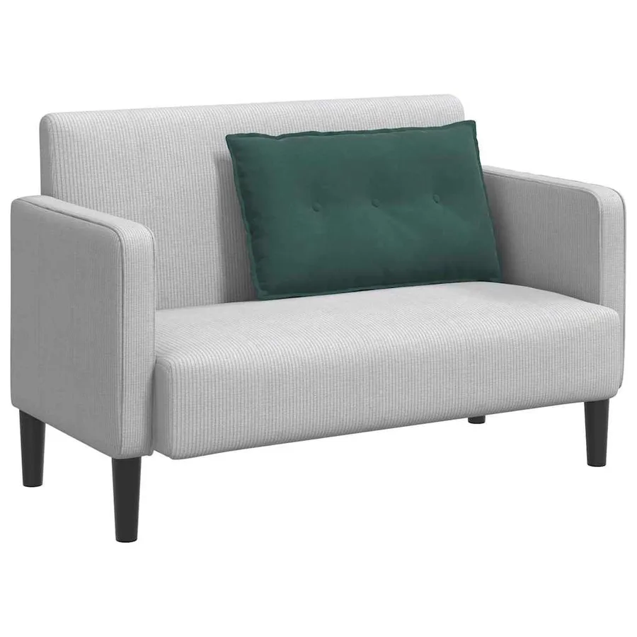Coussin de Dos Vert foncé 80 x 50 cm Tissu en velours côtelé - 3