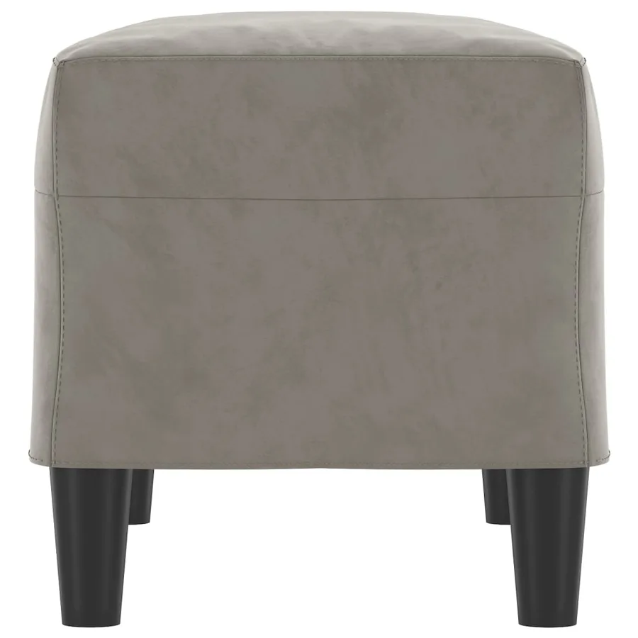 Banc Gris clair 70x35x41 cm Velours - 4
