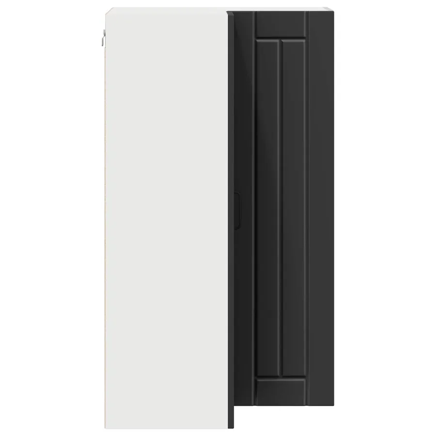 Cabinet d'angle mural LUCCA Noir 57 x 57 x 100 cm - 7