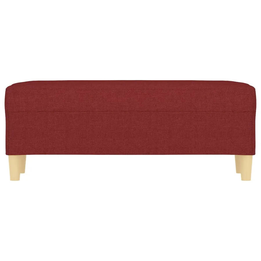 Banc Rouge bordeaux 100x35x41 cm Tissu - 3