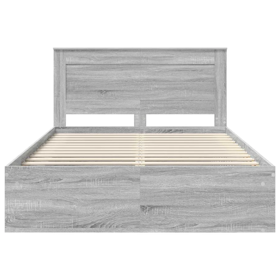 Cadre de lit Gris Sonoma 160 x 200 cm Pin massif - 7