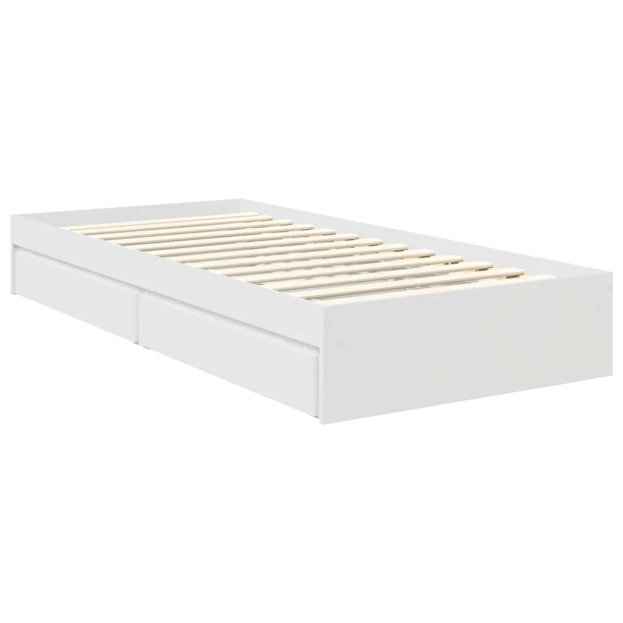 Lit de Rangement Blanc 75 x 190 cm Bois d'ingénierie - 6