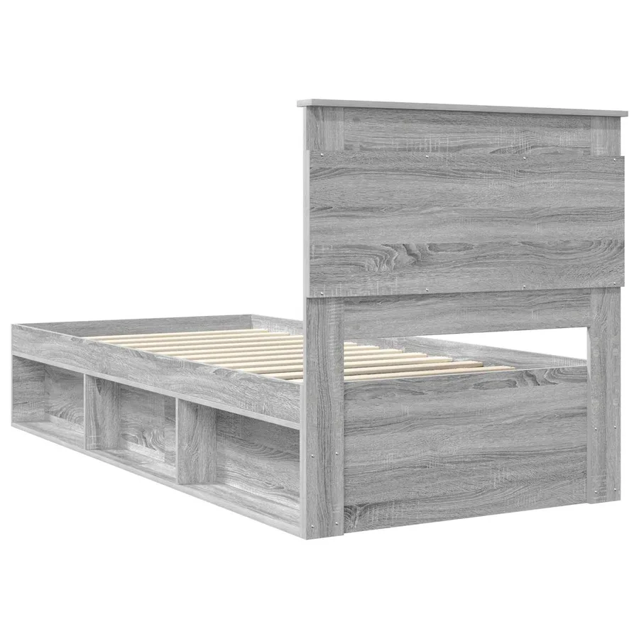 Cadre de lit Gris Sonoma 100 x 200 cm Pin massif - 9