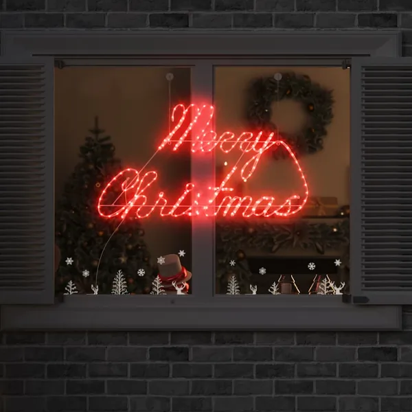 Panneau de Noël avec 216 LED Rouge 99 x 55 x 13 cm Fer
