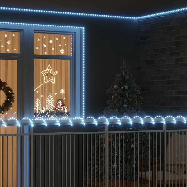 Lumière en corde avec 2400 LED Blanc Froid 100 m PVC